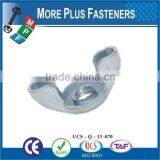 Made in Taiwan Brass Plated Coarse Thread Zinc Plating Steel Stamped Wing Nut thumbnail-6