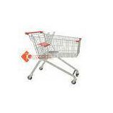 Professional European Supermarket Shopping Cart , 100L Four Wheeled Shopping Trolley