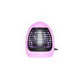 Pink Indoor Bug Zapper Lamp , Electronic Insect Killer With Suction Fan