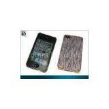 Custom Gold Plating PC Hard Cover for Iphone 4 / 4s Protective Cases With PU Sticker thumbnail-1