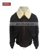 Factory OEM Padding Sherpa Collar Denim Jacket Women Wholesale thumbnail-1