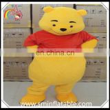 Popular design winnie bear mascot costume, fur cartoon costume