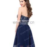 Grace Karin Sexy Strapless Chiffon Short Navy Blue Prom Dress CL6049-1 thumbnail-3
