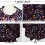 2017 High Fashion Latest Designer Autumn Boho Style Cowl Neck Ropa Mujer Tunic for Middle Age Woman thumbnail-6