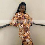 LAITE D2202 Autumn&winter Fashion Bodycon Printed Women Causal Dresses Ladies Pleated Printed Dresses thumbnail-7