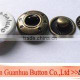 2013 shiny glossy round sanp button, metal buttons for garment