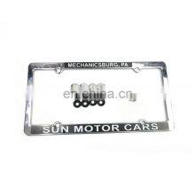 Car License Plate Frames Tag Covers Holder For Vehicles USA Standard Car Styling License Plate Frame thumbnail-2