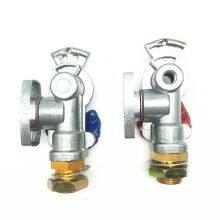 Service Emergency Glad Hand, Anodized Aluminum Extension Handle, Grips and Seals for Semi Truck Trailer Tractor RV, Air Brake Coupling Handshake, Gladhand Connector thumbnail-5