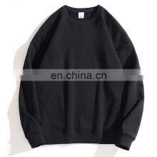 Customized Plus Velvet Men and Women Casual Loose Large Size Solid Color Round Neck Sweater thumbnail-3