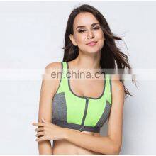 Women Zipper Push Up Sports Bras Running Vest Gym Workout Running Tops Sportswear Yoga Sport Top thumbnail-5