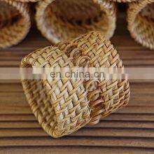 Collection Of Rattan Napkin Rings in Oval Shape Cheap Wholesale Tableware Set Napkin Holder Rings Wovenmade in Vietnam thumbnail-4