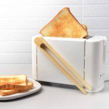 8.7inch Bamboo tongs with magnetic bamboo bread tongs on sale