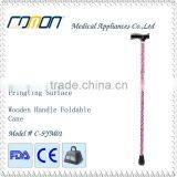 FDA Wood Handle Folding Walking Sticks With Oxidation Surface thumbnail-1