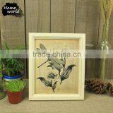 White Landscape Painting Dragonfly &Flower Picture Photo Frame thumbnail-4