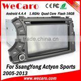 Wecaro Android 4.4.4 WIFI 3G Car Gps Navigation Multimedia System for Ssangyong Kyron Dvd Player Android 2006 -2012 thumbnail-5