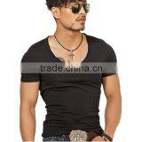 Deep V Neck Men Tshirt thumbnail-2