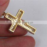 New Model Sterling Silver Small Cross Pendant Micro Setting AAA CZ Wholesale thumbnail-4
