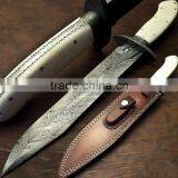 Bowie Hunting White Bone Handle Turkish Twist thumbnail-1