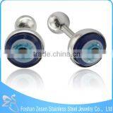 ES01591 Surgical Steel Mens Stud Earrings Fashion Round Small Evil Eye Earrings thumbnail-2