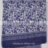 2016 High Quality 100% Polyester Voile Floral Print Scarf thumbnail-2