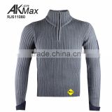 2015 Military Wool Sweater Grey with zipper
