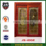 Frosted Glass Lattice Wooden Door thumbnail-6