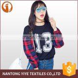 2016 EXW wholesale high quality without hooded girls/ladies autumn/springcasual sweatshirt