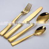 24PCS gold-plated color flatware Cutlery Set 4093 with Gift Box