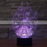 3D Creative Colorful Night Light USB-powered Push-bedroom Home Led Lights thumbnail-4