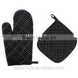 hot resistant canvas oven mitt high quality oven glove kitchen set portable