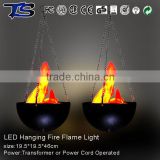 Xmas Decorative Hanging Fire flame light with 12V5W adapter in high quality party Crafts light for halloween
