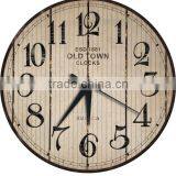 Round Oversized Wall Clock Wood