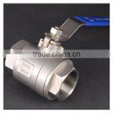 2 pc NPT threaded 304 stainless steel full port Ball Valve