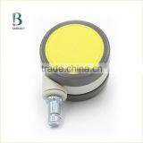 China Popular 65mm Yellow Nylon 360 Swivel Medical Caster thumbnail-6