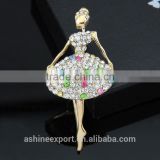 My Fair Lady ballet dancing girl brooch/handmade rhinestone brooch
