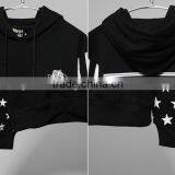 Custom Fashion Mens Black White Striped Hoodie thumbnail-4