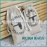 Direct Manufacturer Customized Cheap Large Jute Drawstring Packing Bags for Rice or Wheat With Cutomer's Logo