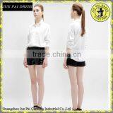 Russia Latest Shirt Designs For Women/White Cotton Lapel Dress Formal Shirt Women thumbnail-4