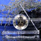 Wholesale Fashion K9 Crystal Glass Pyramid Desk Table Clock thumbnail-1