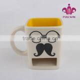 White Ceramic Mug Ceramic Fondue Mug