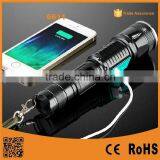 Portable Rechargeable 10W LED Flashlight With USB Charger