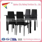 Wholesale High Quality glass space-saving dining table and chair set