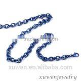 2mm IP Blue Plated Cable Shape Stainless Steel Chain to Make Jewelry