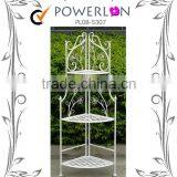 Metal Garden Arch and Gate, White, Round Top, Perfect For Various Climbing Plant thumbnail-3
