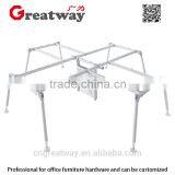 Crossed Table Legs Open Office Workstation for 4 PeopleQE-33F1) thumbnail-2