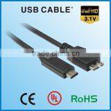 Usb Extension Cable Awm 2725 Type C to Mirco B Usb 3.1 a Cable Usb 3.0/2.0 Data Cable thumbnail-1