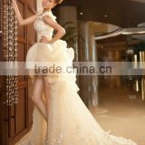 L72-6 New Arrival Latest Design ivory ball gown robe de cocktail front short long back cocktail dress