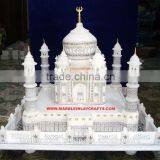 White Marble Taj Mahal Model Taj Mahal Replica, Home Decorative Marble Taj Mahal Replica Gift Item thumbnail-1