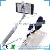 Apexel Selfie Stick With Fisheye Lens for IPhone Clip Lens for Mobile Phone 3 in 1 Lens thumbnail-1