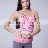 Trendy Fashion Wear Lovely Full Printed Women Sports Wear Workout Tank Top thumbnail-5
